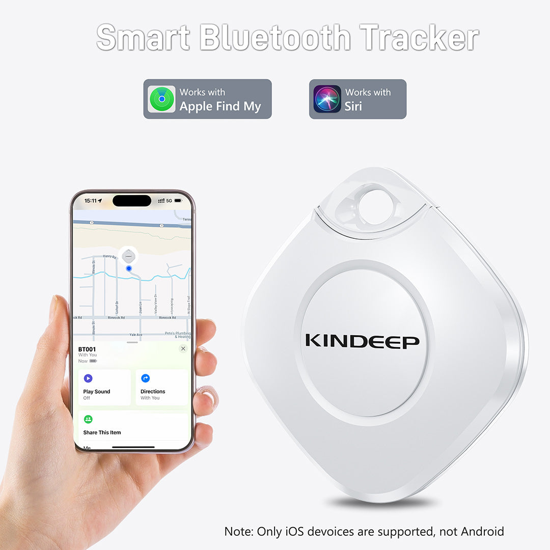 Kindeep Key Finder Wallet Locator for iOS-White Tracker for Apple Find My