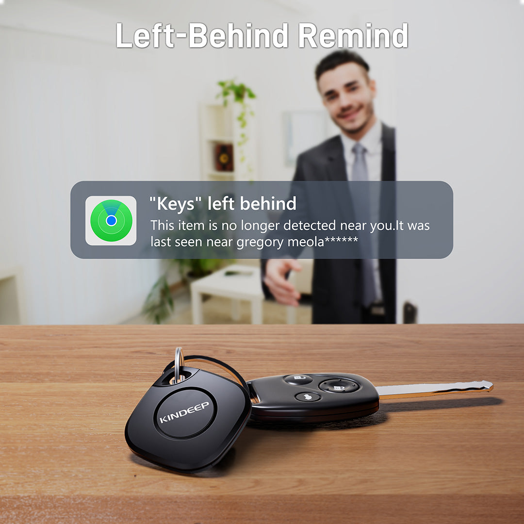Kindeep Black Tracker for Keys Wallet & Luggage-Apple Find My Compatible Key Finder