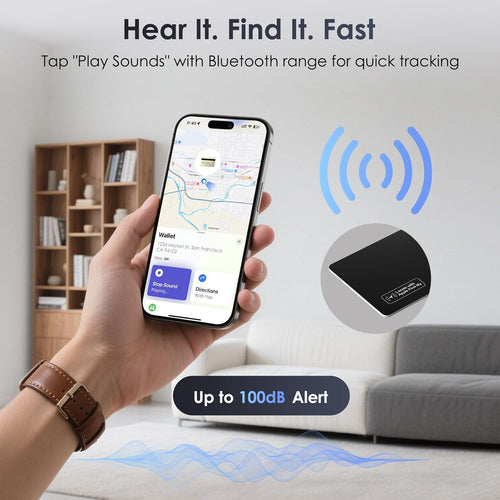 Kindeep Find My Wallet Tracker Card - Ultra Slim for iOS-3pack