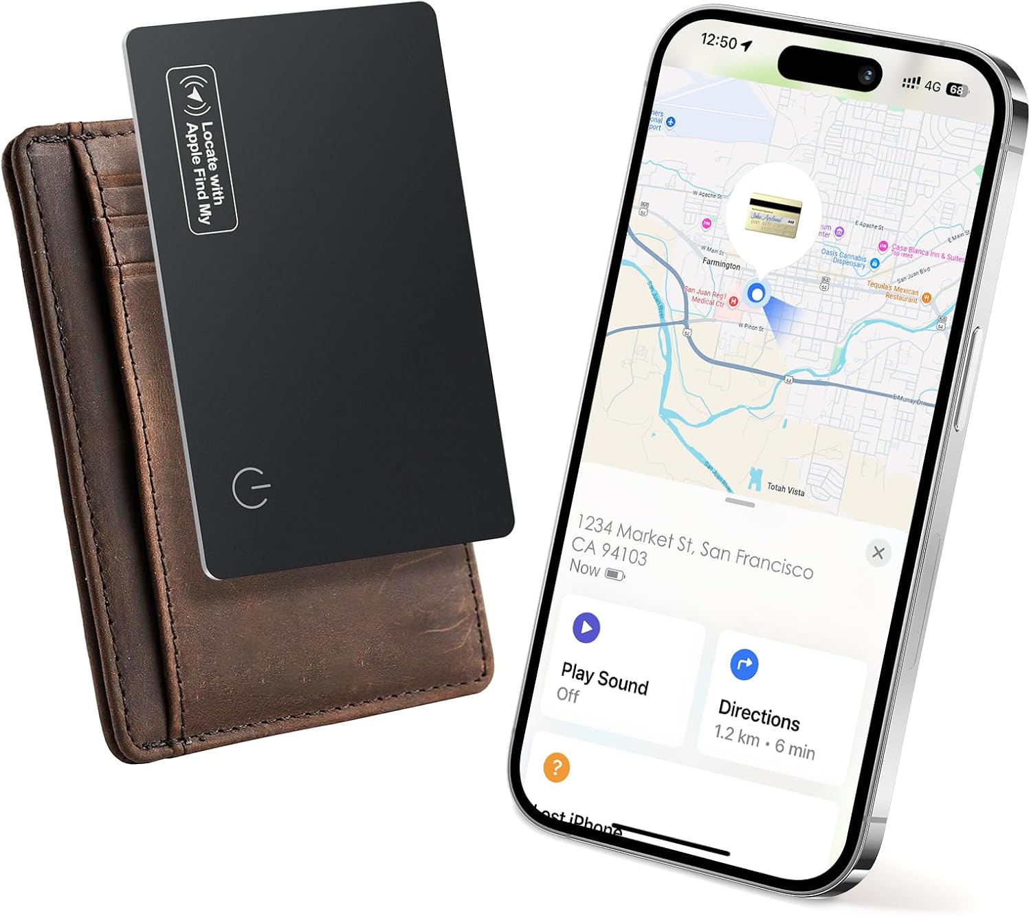 Kindeep Find My Wallet Tracker Card - Ultra Slim for iOS