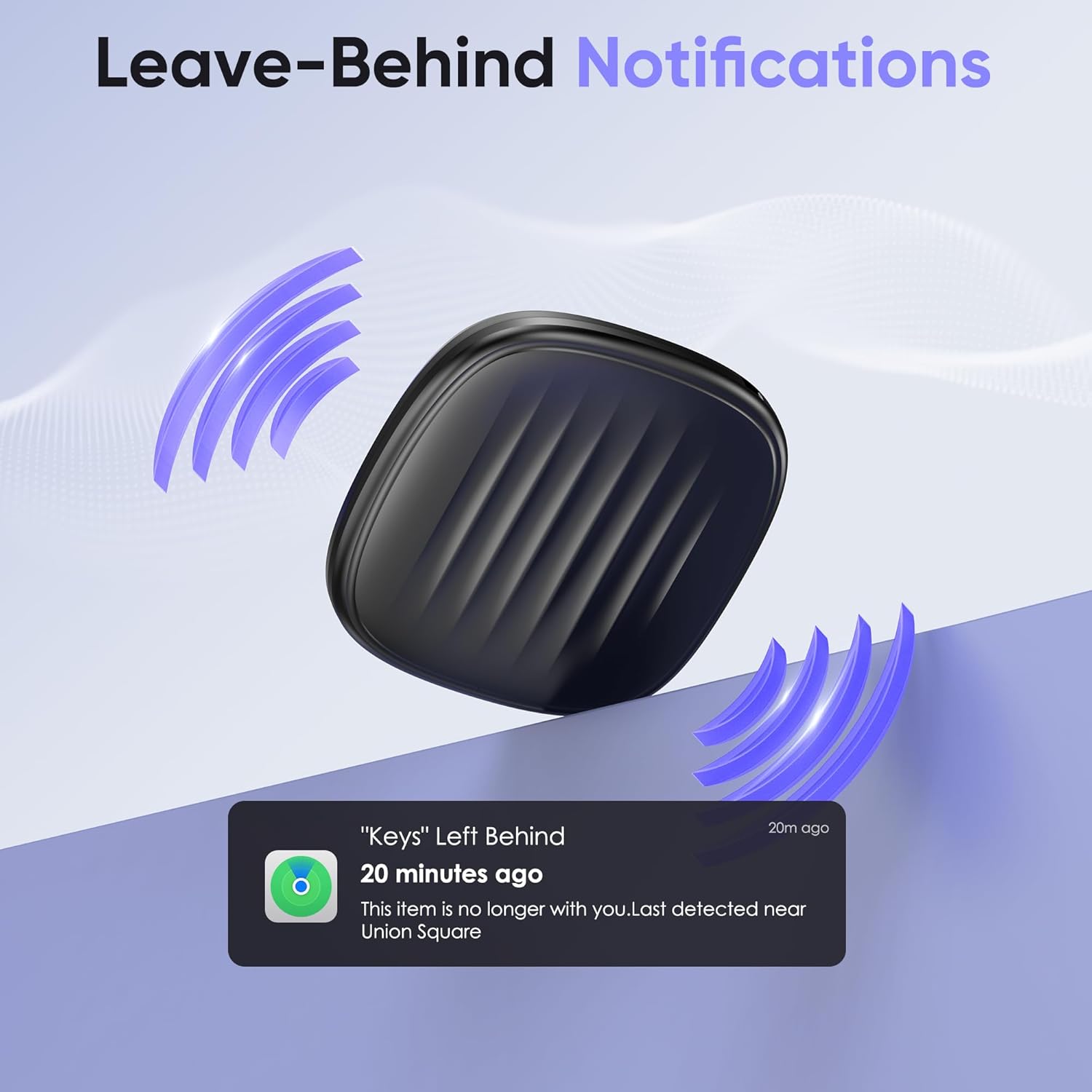 KINDEEP Set of 4 - Bluetooth Trackers - Black HB11 (for Apple systems)