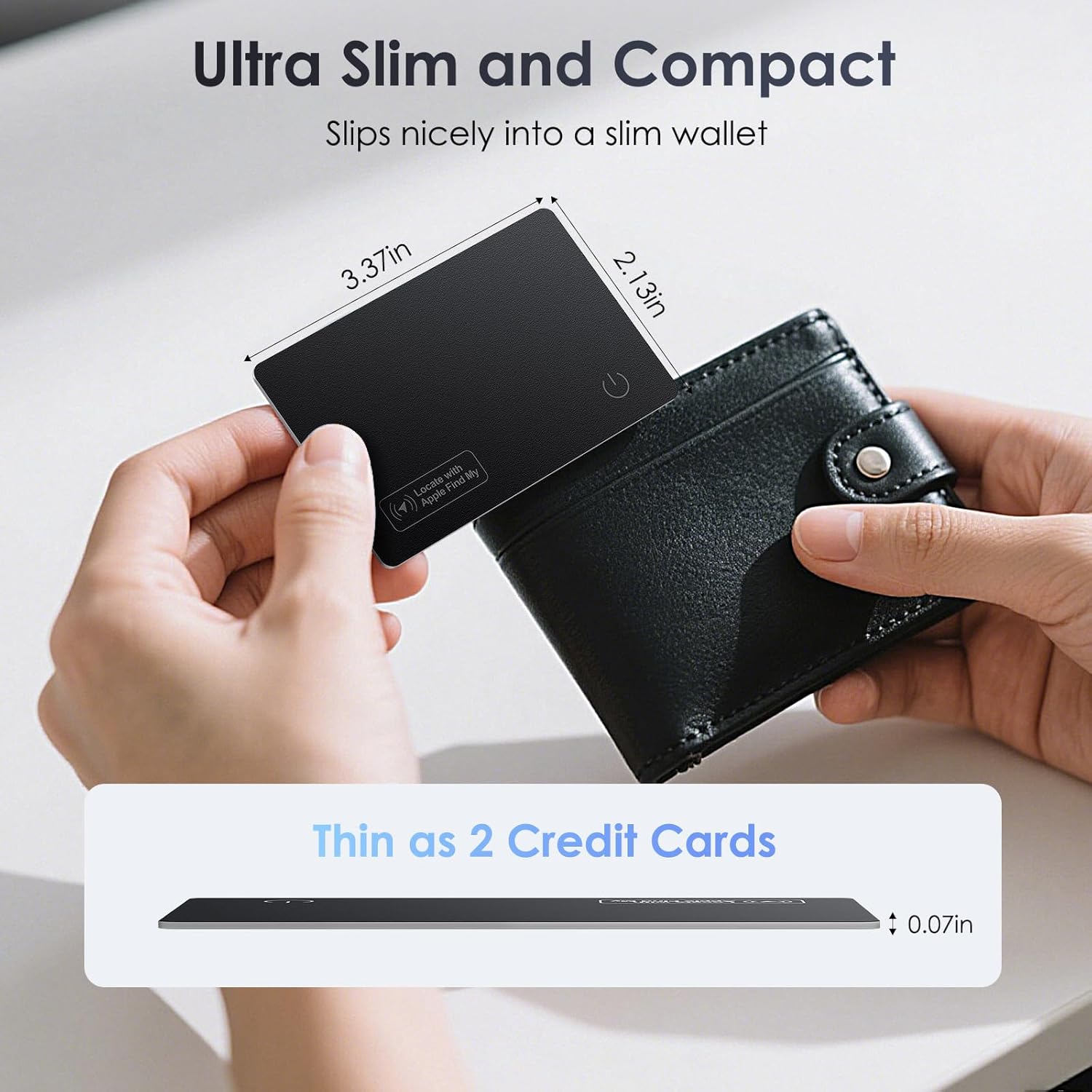 Kindeep Find My Wallet Tracker Card - Ultra Slim for iOS