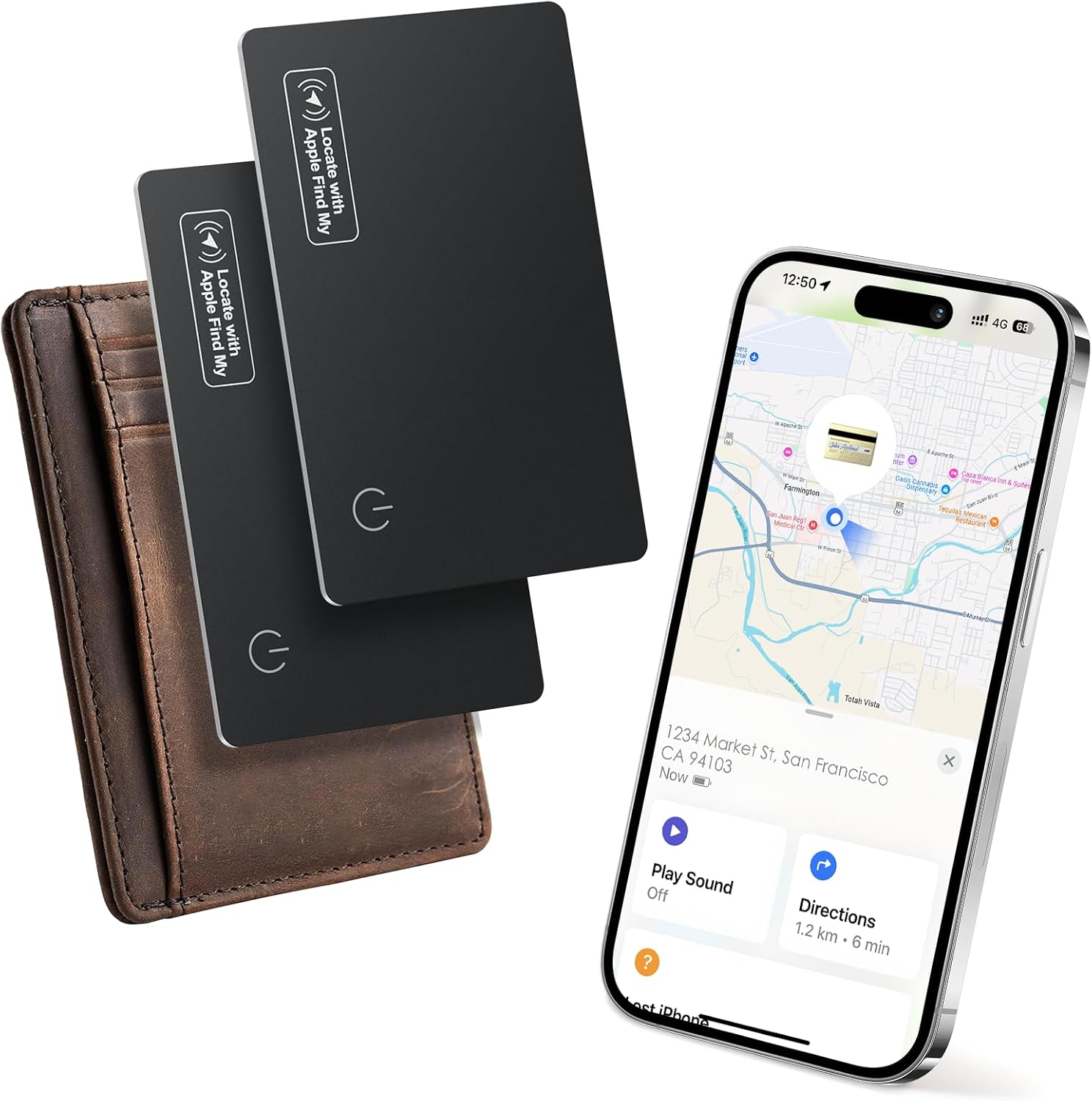 Kindeep Find My Wallet Tracker Card - Ultra Slim for iOS