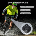 Black KINDEEP Air Tracker Tag, Bluetooth item tracker with keyhole for securing, waterproof.