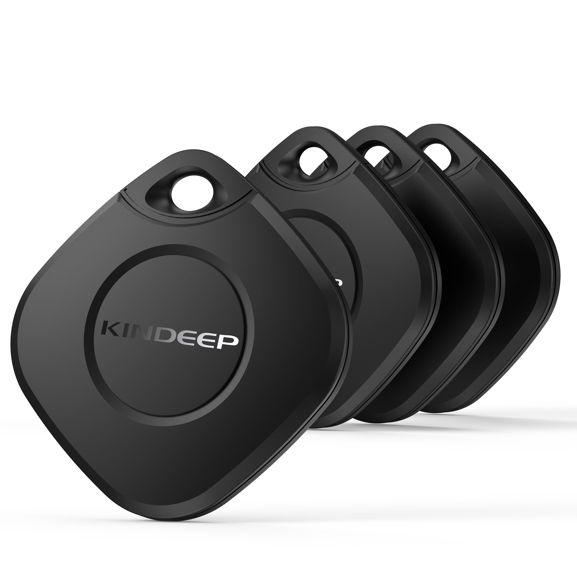 Kindeep Black Tracker for Keys Wallet & Luggage-Apple Find My Compatible Key Finder-4 pack