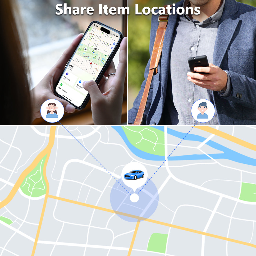 Kindeep Key Finder Wallet Locator for iOS-White Tracker for Apple Find My