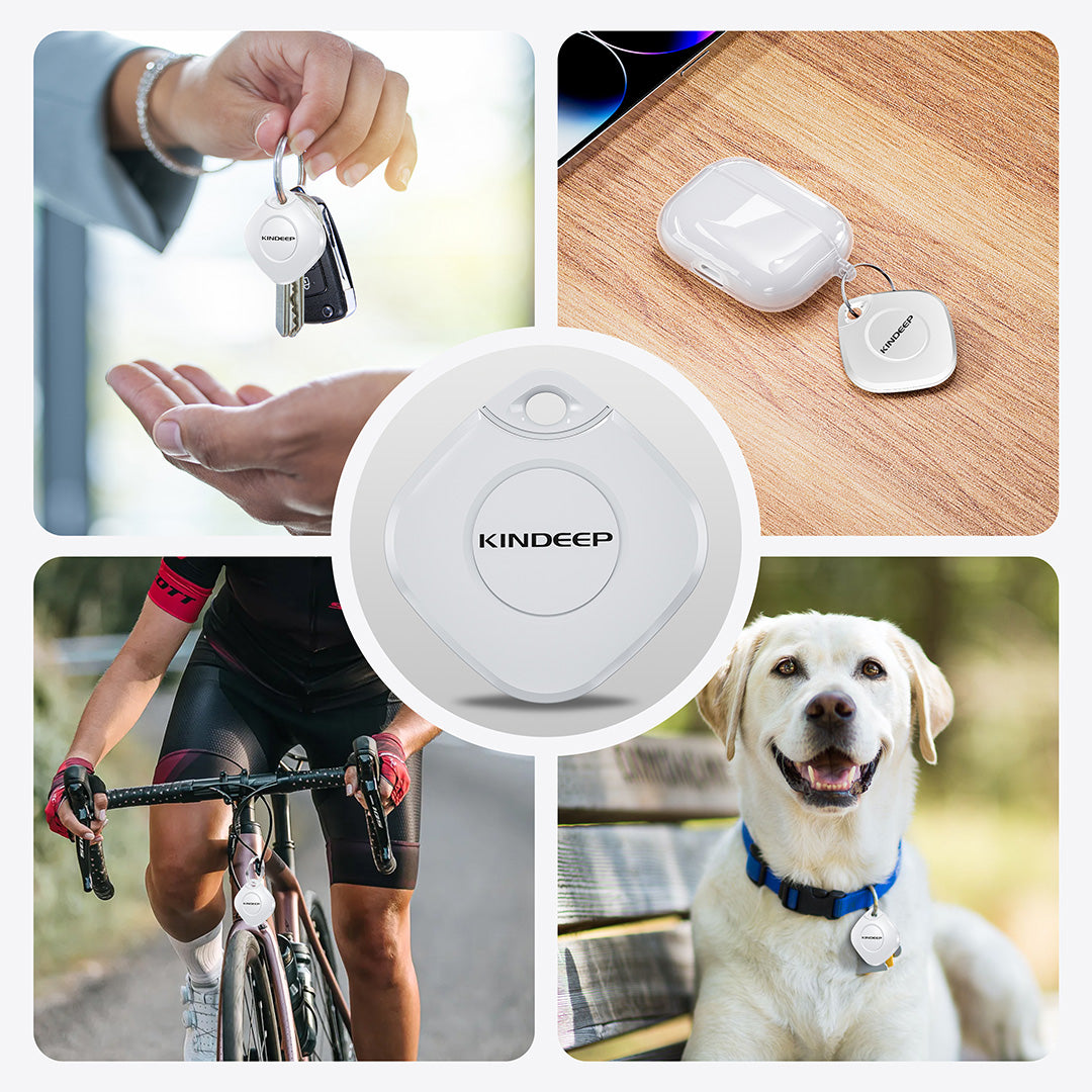 Kindeep Key Finder Wallet Locator for iOS-White Tracker for Apple Find My